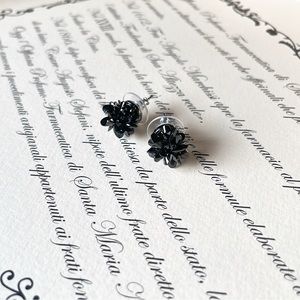 Kate Spade black floral earrings